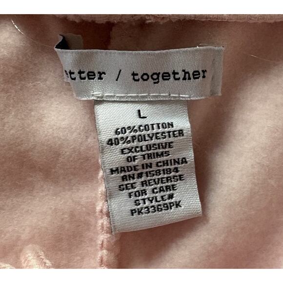 New with Tags Better Together Wide Leg Pink Sweatpants Size Large (31x29.5) - Picture 9 of 14